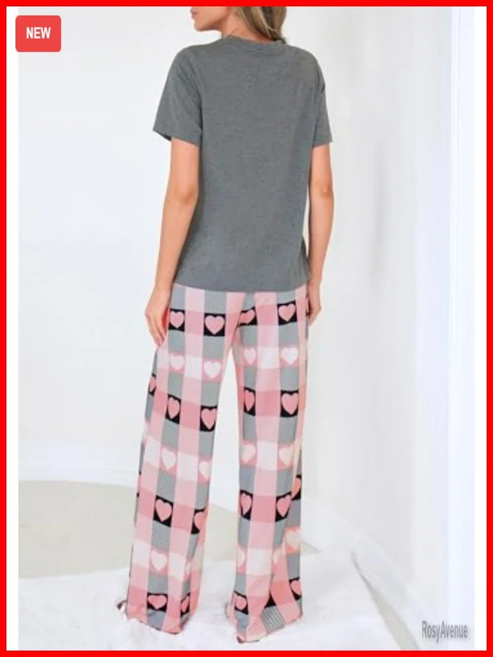 Women's 2 Piece Lounge Set with Palazzo Pants and Tee